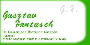 gusztav hantusch business card